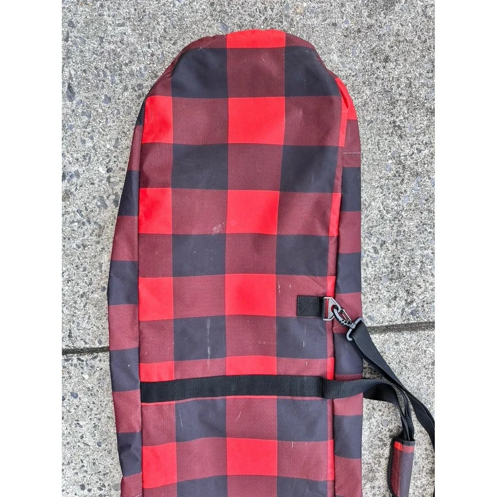 Burton Black‎ Red Plaid 68inches Snowboarding Bag with Over The Shoulder Strap